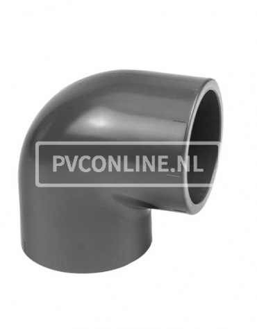 PVC VERLOOPKNIE 50 X 40 90* PN 10