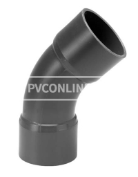 PVC HANDVORM BOCHT 250X250 45* PN 12.5