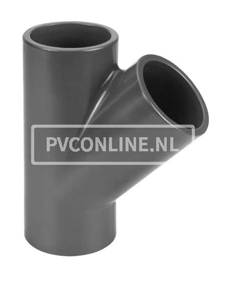PVC T-STUK 16 X 16 X 16 45* PN 16