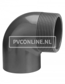 PVC KNIE 32 X 3/4 BUITENDRAAD PN 10