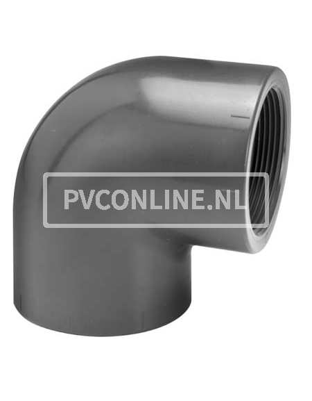 PVC KNIE 40 X1 1/4 BINNENDRAAD PN 10