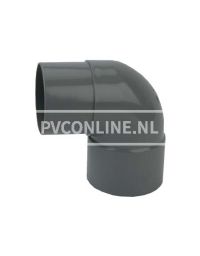 PVC BOCHT 1 X LM/S 125 90*