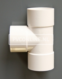 PVC T-STUK 3 X LM 40 X 40 90 WIT